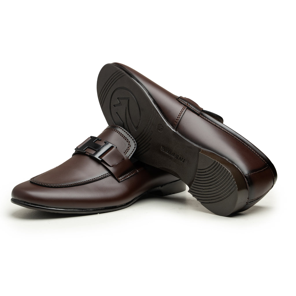 H Buckle Brown Loafer
