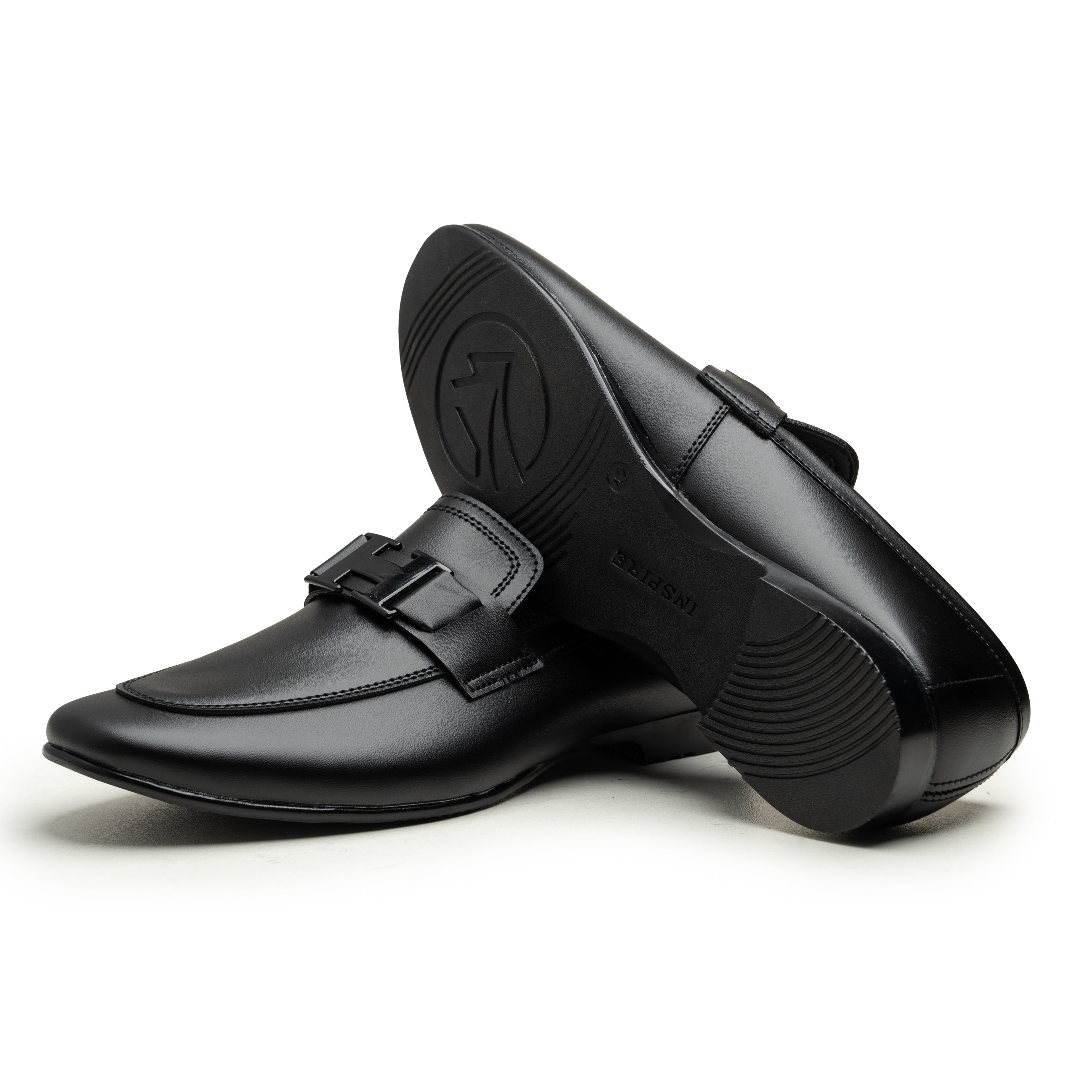 H Buckle Black Loafer